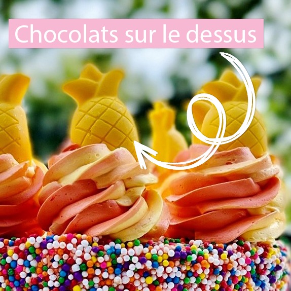 Décorations de chocolat - Gâteau d'anniversaire personnalisé à Montréal - Pâtisserie Luxure Gourmande à LaSalle 3