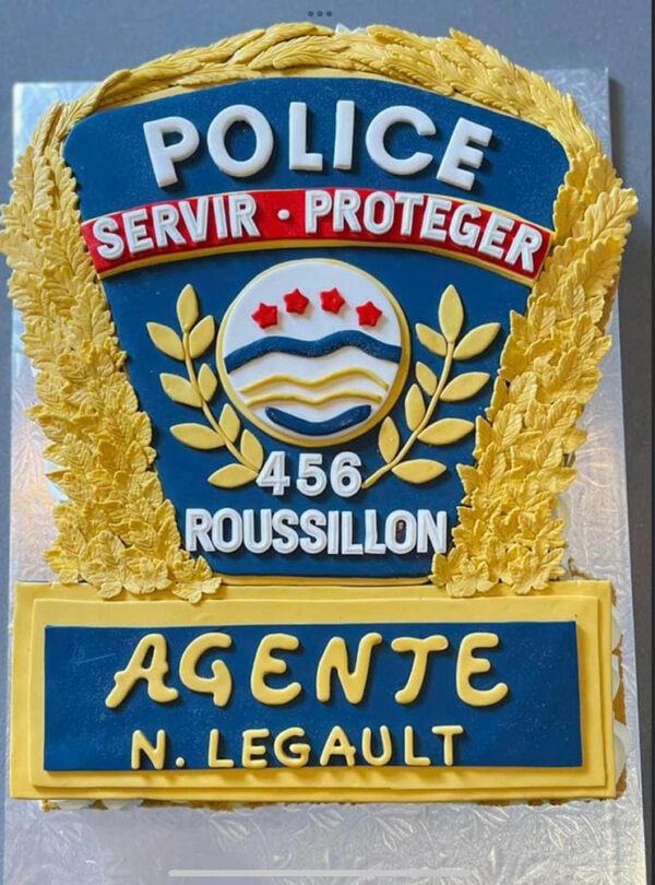 Gâteau de police personnalisé à Montréal - Gâteau d'anniversaire - Luxure Gourmande